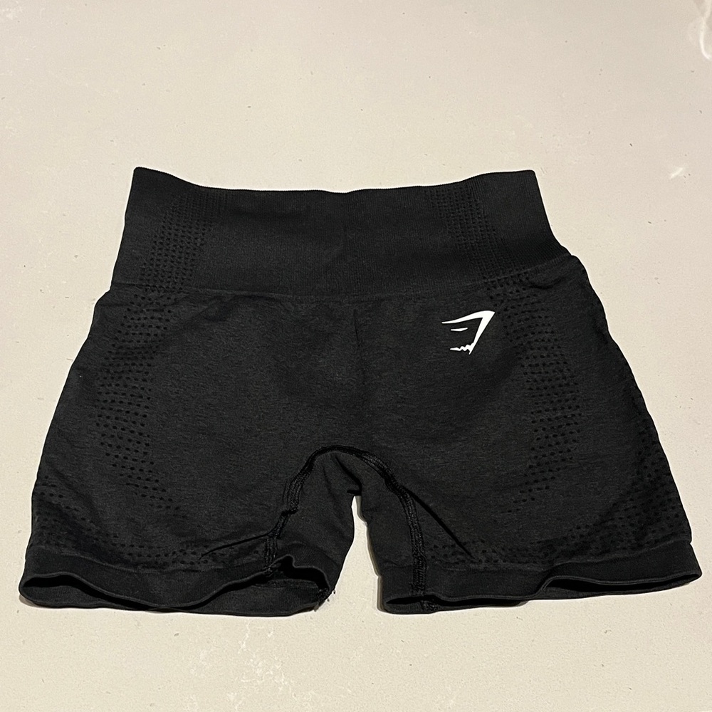 XS Gymshark Vital Seamless 2.0 Shorts - Black Marl